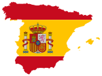 Spain Map Flag